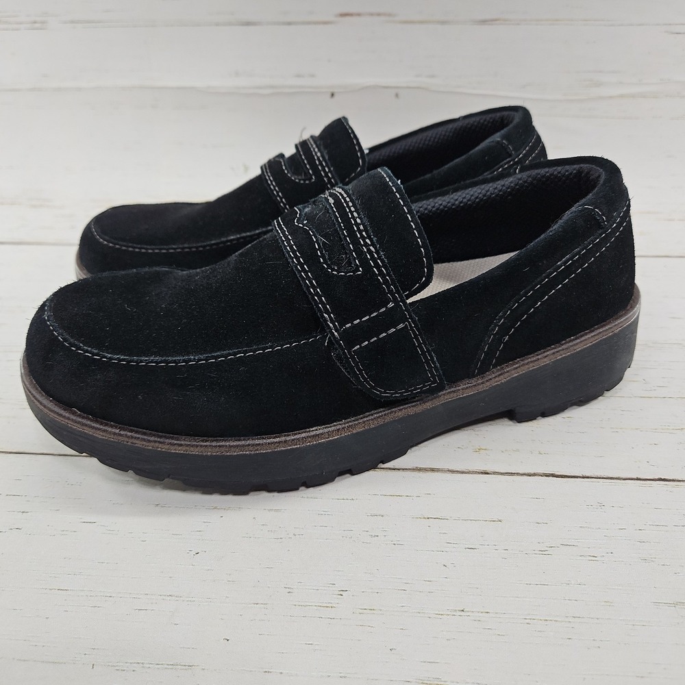 Orthofeet Shelly Penny Loafers Womens Size 8.5 Wide Black Suede Slip On Orthotic